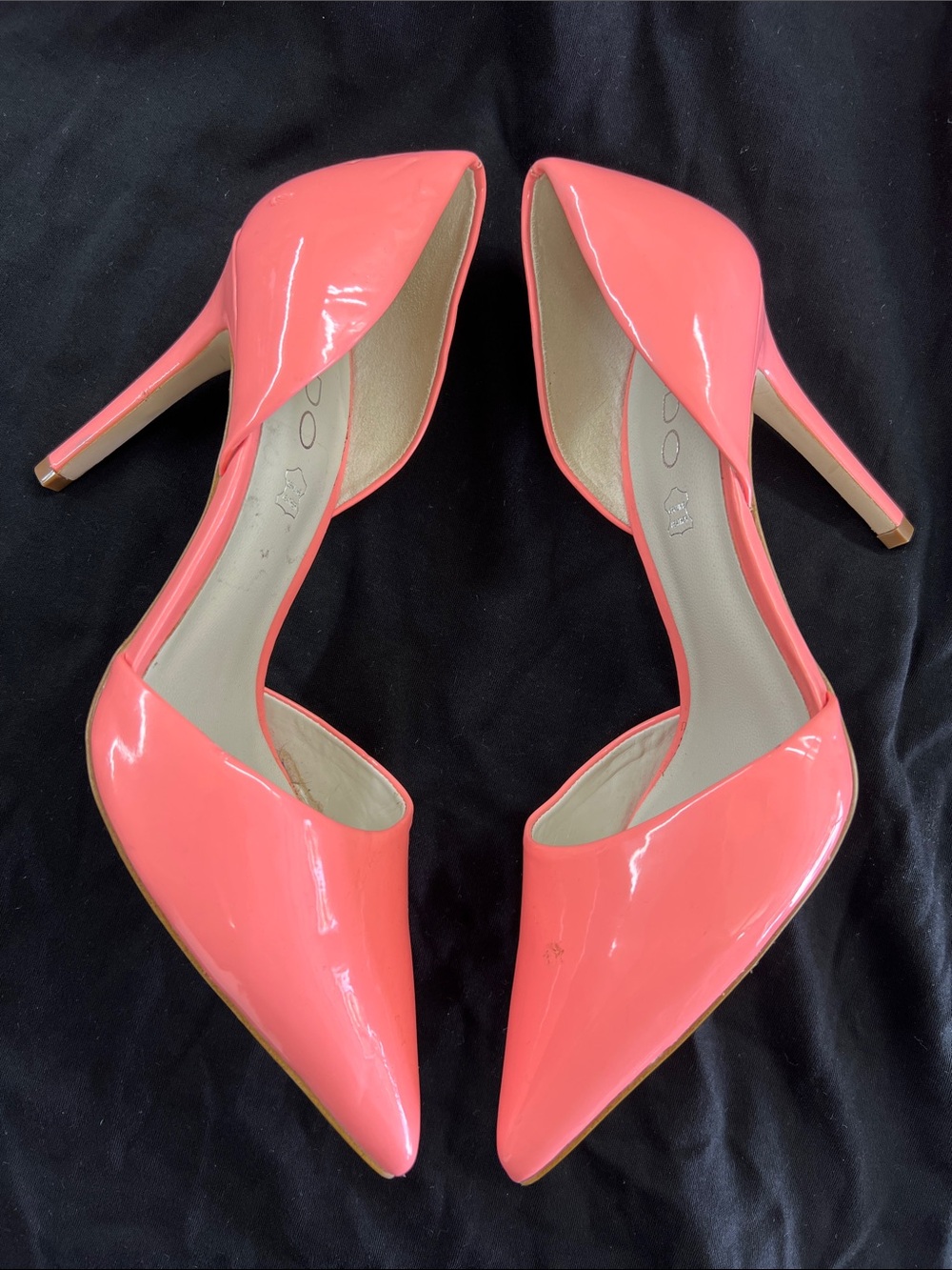 Aldo Coral Patent Pointed-Toe Pumps - Picture 7 of 10